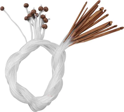 Immagine prodotto di 12 ganci da uncinetto, 1,2 metri, canna tunisina carbonizzata, set di aghi da maglia in bambù per tessere tappeti