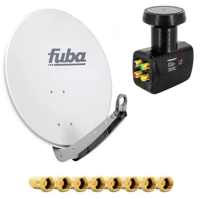 Produktbild von Fuba Set 4 Teilnehmer SAT Anlage DAA 650 G Parabolantenne Quad LNB 8x F-Stecker