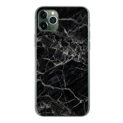 Produktbild von MuchoWow® Handyhülle Schutzhülle Hülle für iPhone 11 Pro Max Marmor - Schwarz - Weiß Silikon Softcase Handy Hülle - Schutz