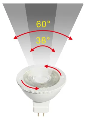 Produktbild von Bioledex LED MR16 Lampe 6W einstellbarer Winkel 30°- 60° 650Lm wie 75W