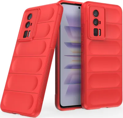 Produktbild von Redmi K60 Pro Hülle, Weich TPU Silikon Stossfest Anti-rutsch Schutzhülle für Xiaomi Redmi K60 / K60 Pro Rot