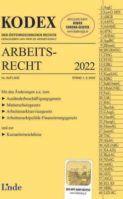Produktbild von KODEX Arbeitsrecht 2022