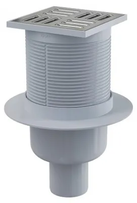 Obrázok produktu pre Podlahová vpusť priama DN50, mriežka nerez 105mm, uzávera Smart