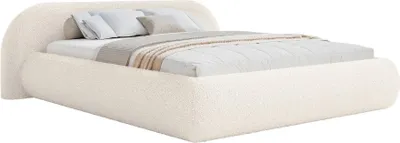 Produktbild von Selsey Shels Low – Polsterbett 140x200 mit Bettkasten, Bouclé, Creme