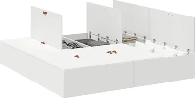 Obrázek produktu pro Rám postele s úložným prostorem s úložištěm Bílá 180 x 200 cm