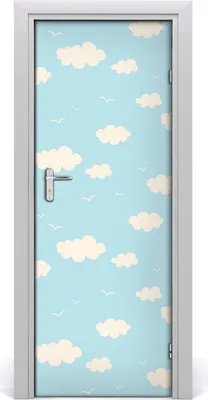 Produktbild von Tulup Türaufkleber 75x205 cm Dekorative Aufkleber Selbstklebend Wasserdichte Tapete Abnehmbar Schlafzimmer Wohnzimmer Wohnkultur - Wandwolke
