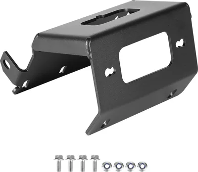 Immagine prodotto di Staffa per verricello VEVOR, portata 907-1633 kg, piastra di montaggio per verricello per rimorchio per modelli Honda Foreman e Rancher Rubicon 2014-2021, con montaggio a 2 fori, acciaio verniciato a polvere, nero