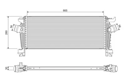 Produktbild von VALEO 818396 Ladeluftkühler LLK für OPEL INSIGNIA Caravan Turbo Intercooler