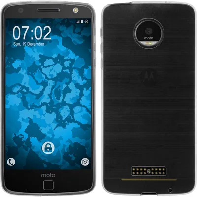 Produktbild von PhoneNatic Case kompatibel mit Lenovo Moto Z - clear Silikon Hülle Slimcase + 2 Schutzfolien