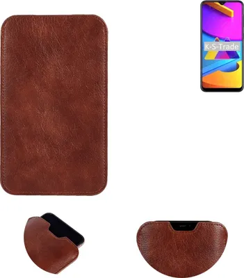 Produktbild von K-S-Trade Schutzhülle Handyhülle kompatibel mit Samsung Galaxy M10s Handytasche Kunstleder Sleeve in braun