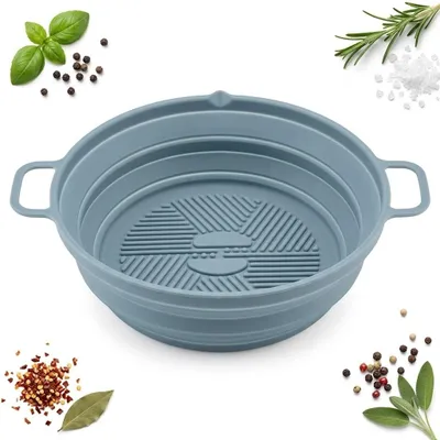 Produktbild von Sokomedica Silikonform für Heißluftfritteuse, 19cm, Grau, Wiederverwendbar