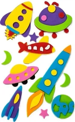 Productafbeelding van Foamstickers 3D Ruimte, 7 stuks - Fandy