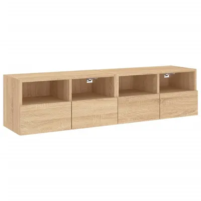Produktbild von TV-Wandschränke 2 Stk. Sonoma-Eiche 60x30x30 cm Holzwerkstoff