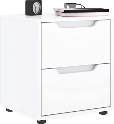 Immagine prodotto di vidaXL Comodino VISNES Bianco 45x40x50 cm Materiale a base di legno