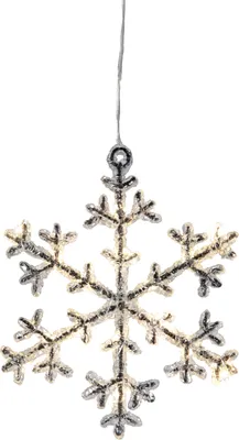 Produktbild von LED Schneeflocke Icy, Fensterlicht, warmweiß, Silber
