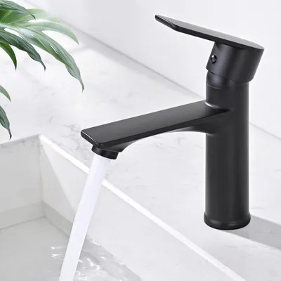Immagine prodotto di Miscelatore per lavabo, nero, monocomando, senza piombo