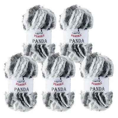 Produktbild von 500g Strickgarn Panda Kunstfell Wolle Webpelz Kuschelwolle Plüschwolle, Farbwahl