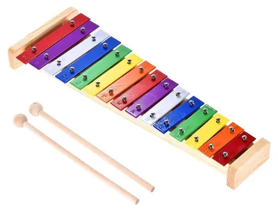 Imagen del producto de Xilófono educativo de 15 notas con 2 mazos