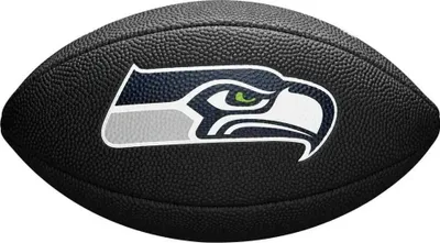 Image de Mini Ballon de Football Américain Wilson NFL team logo Seattle Seahawks Noir