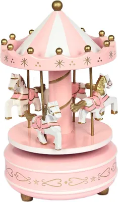 Produktbild von Karussell aus Holz, klassische Spieluhr für Kinder, Mädchen, Weihnachten, Geburtstag, Hochzeit, Geschenk, Spielzeug, Dekoration