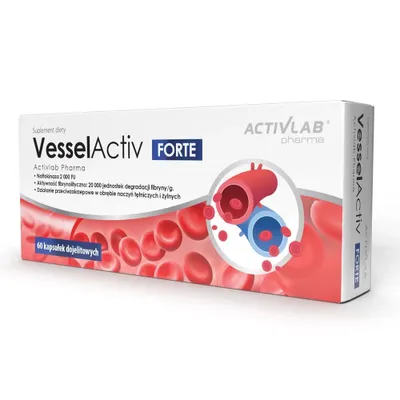 A product box for VesselActiv FORTE, a dietary supplement.