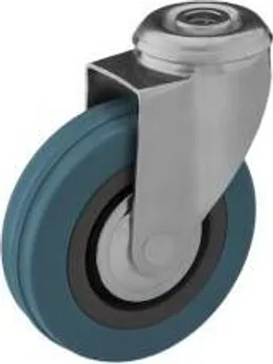 Produktbild von BKshop | Schwerlastrollen - Fi 50, 35 Kg | Lenkrollen, Transportroller, Grau - Gummirollen, Bockrollen, Möbelrollen, Transporthilfe Rollen