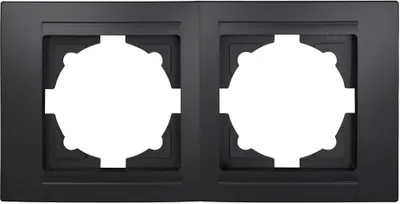 Produktbild von Gunsan Moderna 2-fach Rahmen für 2 Steckdosen Schalter Dimmer Schwarz