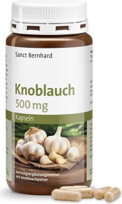 Produktbild von Sanct Bernhard Knoblauch-Kapseln 500mg - 180 Kapseln