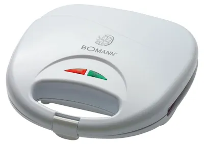 Produktbild von Bomann Sandwichmaker für 2 Sandwiches | antihaftbeschichteter Sandwichtoaster | Sandwich-Maker mit dreieckigen Sandwichplatten | ST 5016 CB weiß