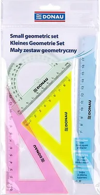 Immagine prodotto di Zestaw geometryczny: linijka, 2 ekierki, kątomierz