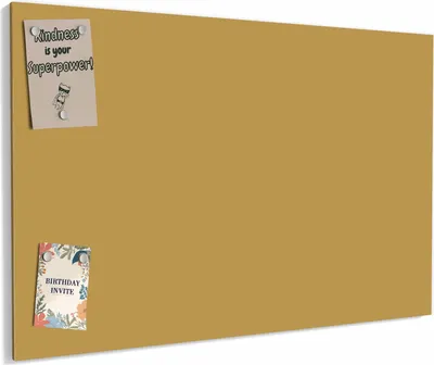 Produktbild von Magnettafel 60x40cm magnetisch & beschreibbar Metall-Board - Khakibrauner Hintergrund