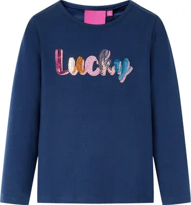 Produktbild von Kinder-Langarmshirt Marineblau 116