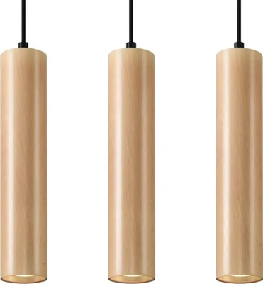 Obrázok produktu pre Závesné svietidlo LINO 3 drevo 3xGU10 10W drevo 90x6x45cm Sollux Lighting