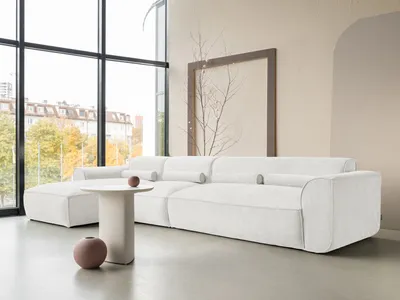 Produktbild von MIUFORM Flex Felix Modulares 6-Sitzer Ecksofa MIUFORM Flex Felix Modulares Ecksofa L-FORM LINKS - 340 x 154 cm - Beige - Sofa Couch