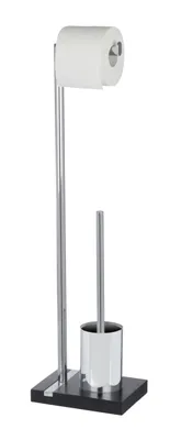 Produktbild von WENKO Stand WC Garnitur Klo Toiletten Bürsten Bürstenhalter Bad Noble Black