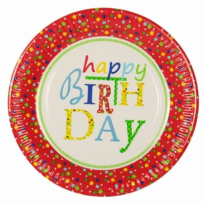 Image de PAPSTAR 88577 PAPSTAR Papp-Teller "Happy Birthday", rund, 230 mm