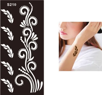 Produktbild von Henna Tattoo Schablone Airbrush Stencil Blume