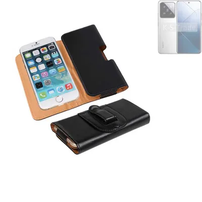 Produktbild von K-S-Trade Schützhülle Handyhülle kompatibel mit Xiaomi 14 Holster Gürtel Tasche Schutzhülle Handy-Tasche Smartphone Case Seitentasche schwarz 1x