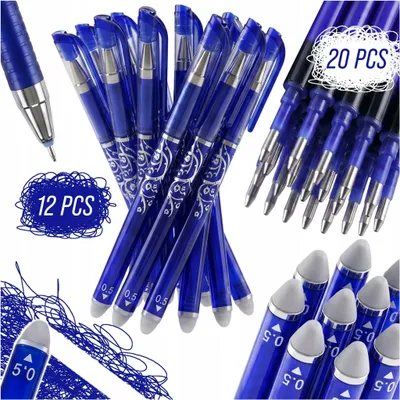 Obrázek produktu pro Vymazatelné Pero S Gumou Magic 12 Ks, Sada 20 Náplní