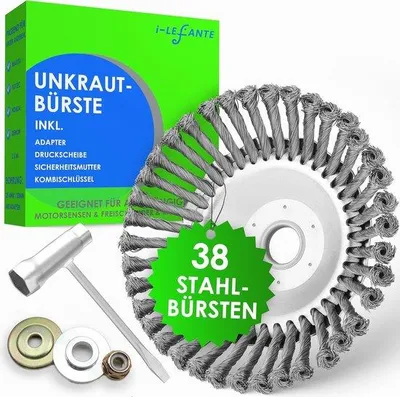 Produktbild von Runde Unkrautbürste 200mm Drahtbürste Kegelform