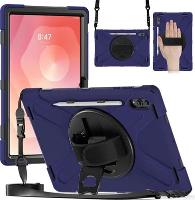 Produktbild von Samsung Galaxy Tab S11 Ultra Hülle - Coverup Heavy Duty Case mit Schultergürtel - Dunkelblau