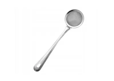 Produktbild von Schaumlöffel aus Edelstahl 32 cm – Abseihlöffel mit Aufhängeschleife, Küchensieb-Löffel für Pasta, Pierogi & Gemüse, Spülmaschinengeeignet