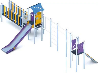 Obrázek produktu pro Spielplatz Spielzone Bewegungsfläche Freizeitgelände Kletterturm Freizeitanlage