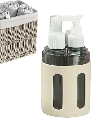 Produktbild von 4-in-1-Reiseflaschen für Toilettenartikel, leere Zerstäuber- und Reisebehälter für Shampoo und Duschgel