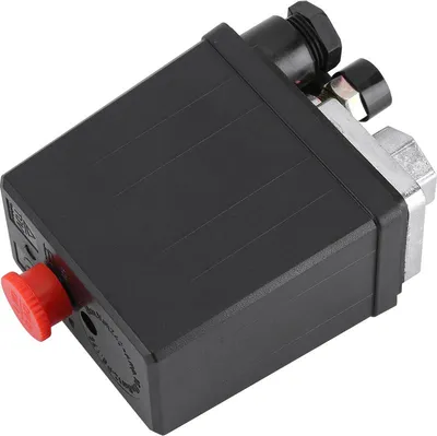 Obrázek produktu pro Regulátor tlaku vzduchového kompresoru 90-120 PSI s dvojitými manometry