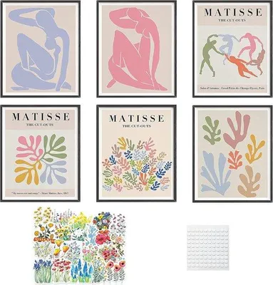 Immagine prodotto di Set di 6 poster artistici di Matisse, 20 x 25 cm