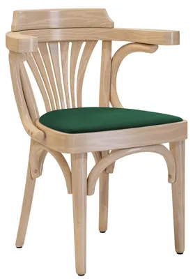 Produktbild von 2er-Set Chausey | Bugholzstuhl | Holz / Samt | Eiche / Grün | Bugholz | Gastro Rattanstuhl, Outdoor Rattanstuhl, Terrassen Rattanstuhl