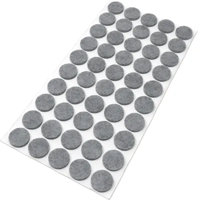 Produktbild von Adsamm® | 50 x selbstklebende Filzgleiter / Grau / Ø 20 mm / rund / Möbelgleiter aus Filz mit 3.5 mm Stärke