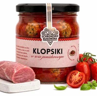 Zdjęcie produktu dla Klopsiki w sosie pomidorowym  400 g Schronisko Bukowina