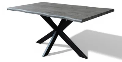 Immagine prodotto di Tavolo con struttura in metallo e piano in melaminico 160x90xH75 cm Floym -  Nero e Grigio